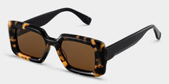 Eira Rectangle Tortoise Polarized Sunglasses