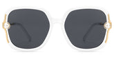 Square White Sunglasses Frames