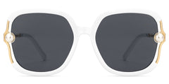 Square White Sunglasses Frames