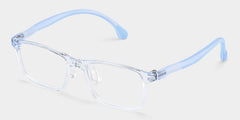 Sunny Rectangle Blue Frame Eyeglasses for Tween