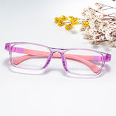 Arddin Rectangle Purple Frame Eyeglasses for Tweens