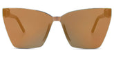 Liliane - Square Orange Frame Sunglasses