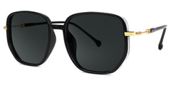 Joana Geometric Black Sunglasses