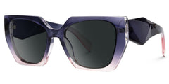 Geometric Sileidy Purple-Pink Sunglasses deals -Zeelool Glasses