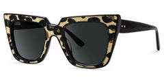 Leopard Print Cat Eye Sunglasses With Black Temple