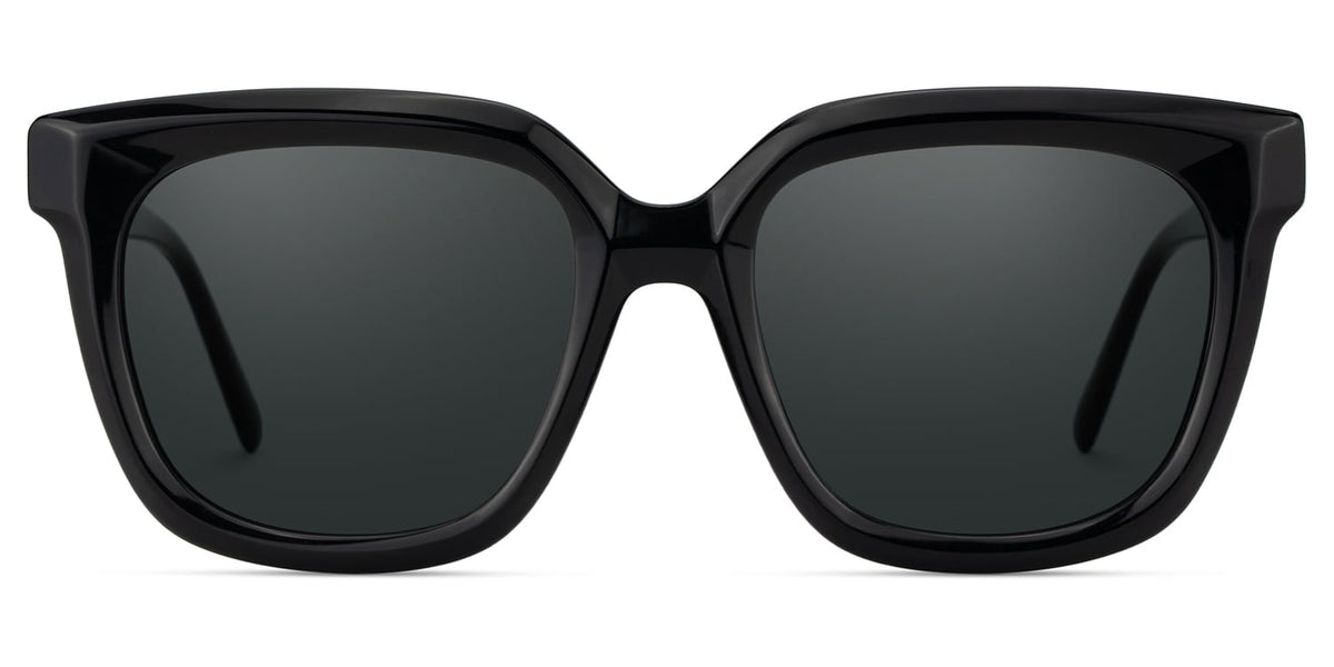 Lark Square Black Polarized Sunglasses