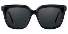Lark Square Black Polarized Sunglasses