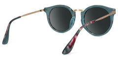 Quentina Round Blue Floral Frame Sunglasses | Zeelool