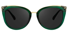 Dalton Cat Eye Sunglasses with Dark Green Frames