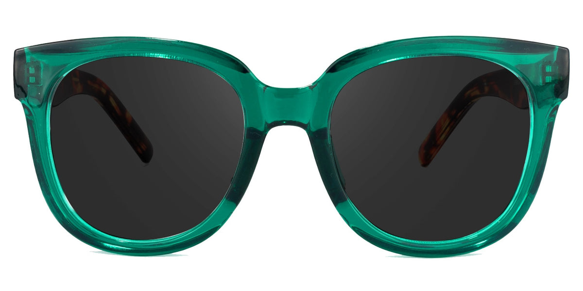 Harrell Square Dark-Green Sunglasses | Zeelool Glasses