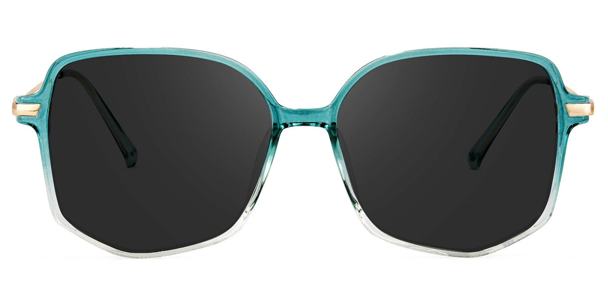 Payton Geometric Green Sunglasses | Zeelool Glasses