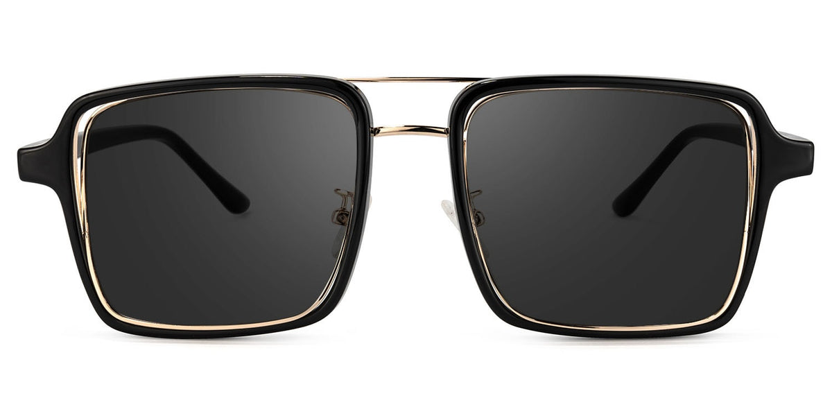 Nellie Aviator Black-Gold Sunglasses | Zeelool Glasses
