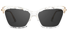 Juliet Cateye Crystal Sunglasses with Translucent Frames