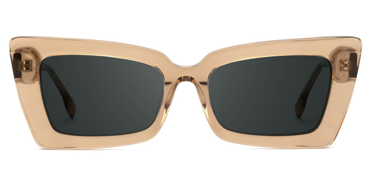 Newell Rectangle Translucent Brown Frame Sunglasses | Zeelool