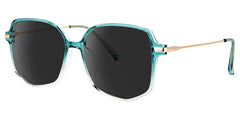 Payton Geometric Green Sunglasses | Zeelool Glasses