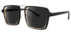 Nellie Aviator Black-Gold Sunglasses | Zeelool Glasses