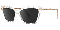 Juliet Cateye Crystal Sunglasses with Translucent Frames