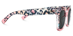 Malcolm Pink Leopard Print Sunglasses for Women Square Frame