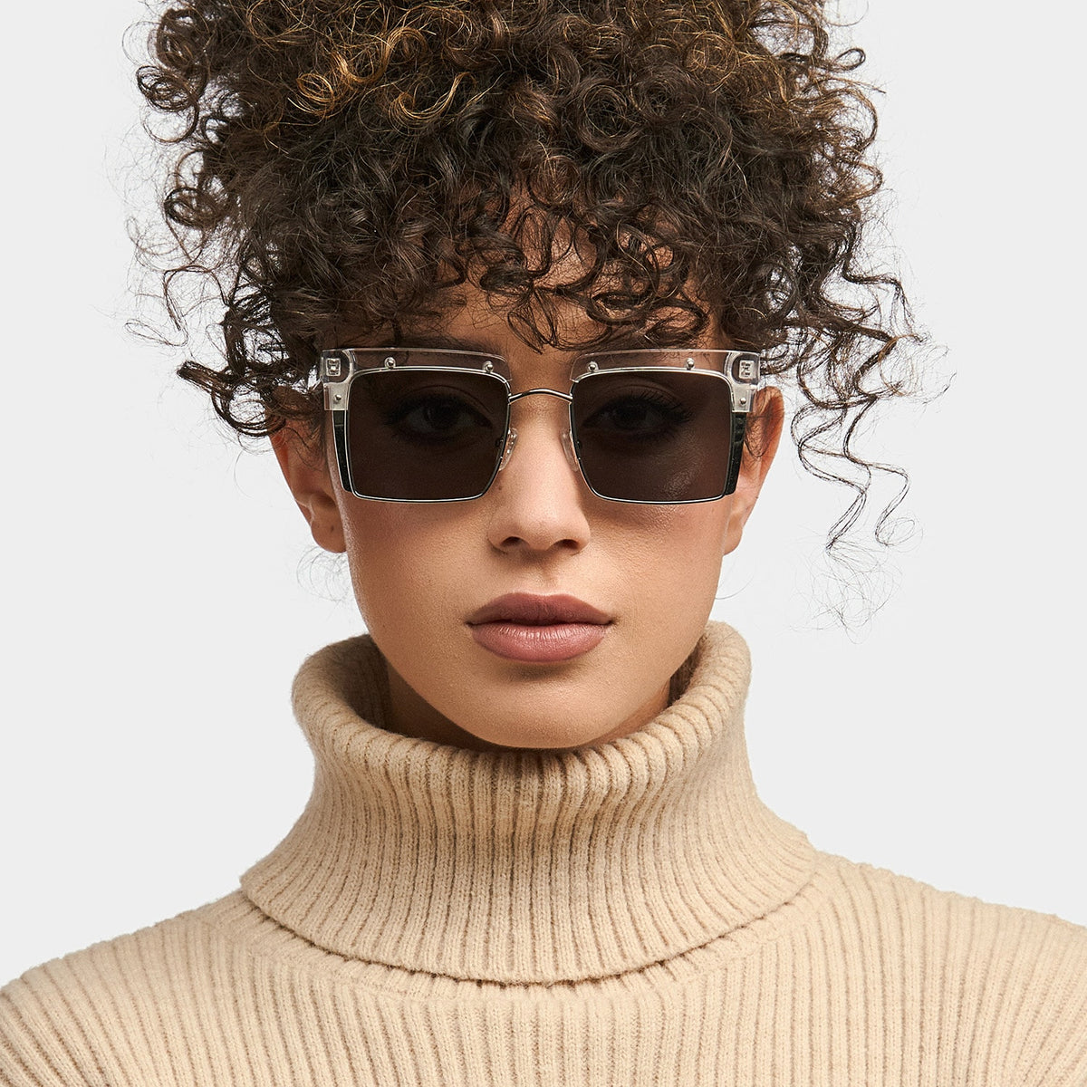 Kiana Square Crystal Frame Sunglasses | Zeelool Optical