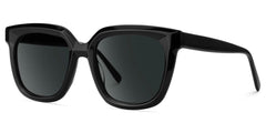 Lark Square Black Polarized Sunglasses