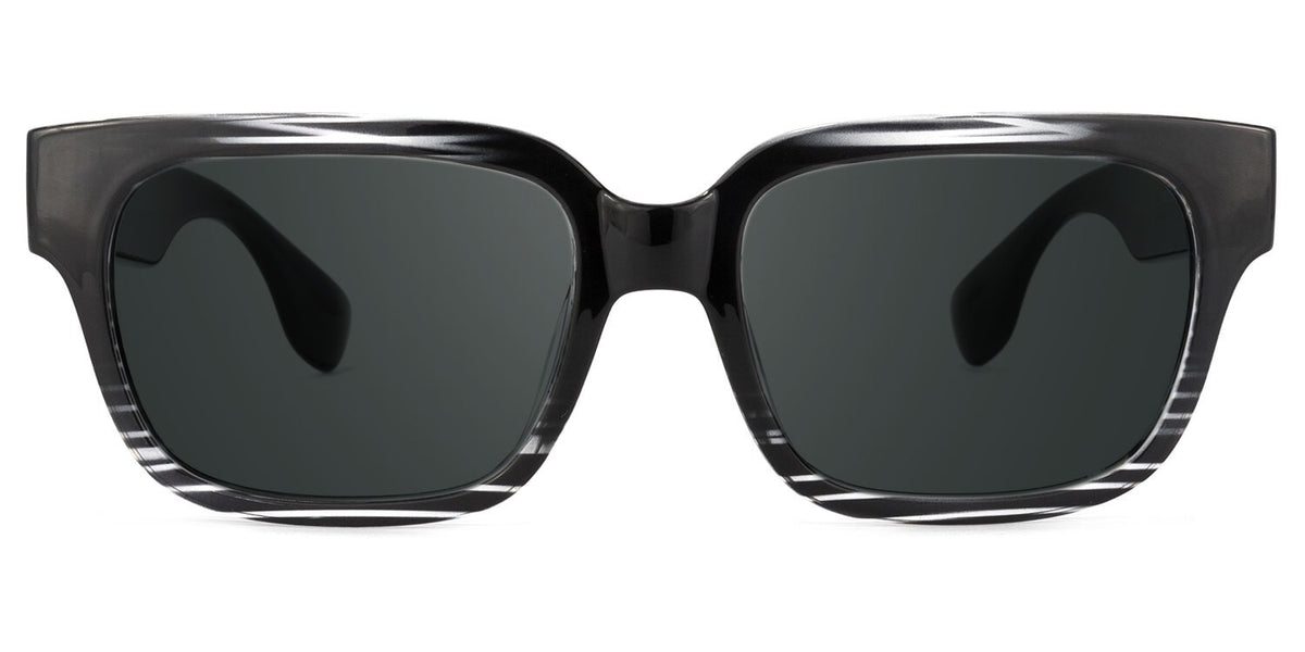 Colin Rectangle Black Chunky Frame Sunglasses for Men