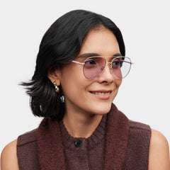 Paige Aviator Rose-Gold Glasses | Zeelool Glasses