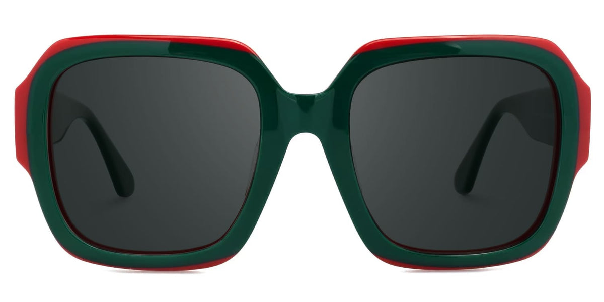 Square Katty Green Sunglasses on sale -Zeelool Glasses