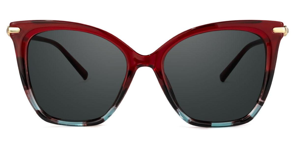Lamar Butterfly Red Sunglasses and Two-Tone Frames