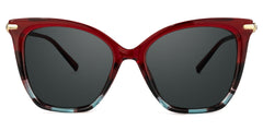 Lamar Butterfly Red Sunglasses and Two-Tone Frames