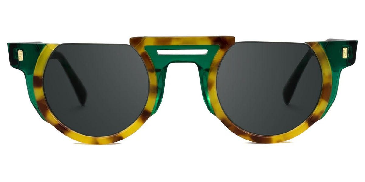 Mastin Round Tortoise Half Frame Sunglasses