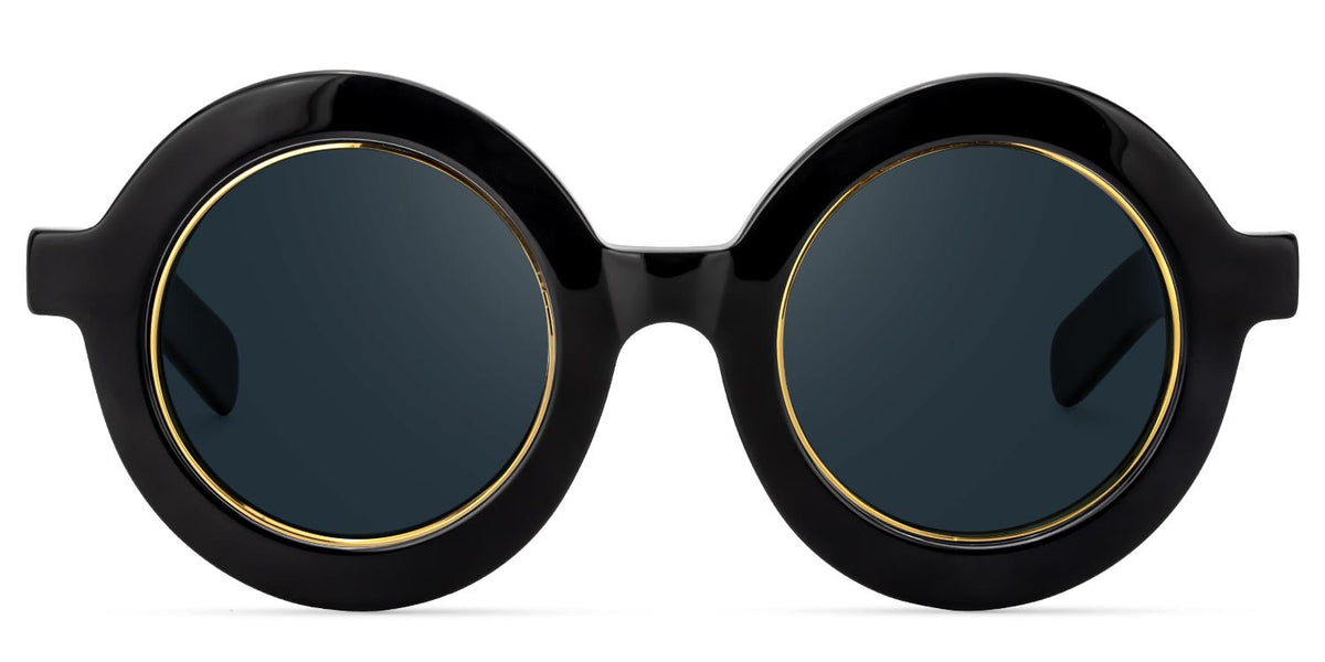 Calhoun Round Black Sunglasses | Zeelool Glasses