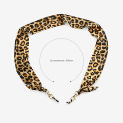 Scarf Chains Accessories For Glasses in Brown Leopard Color