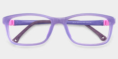 Brook Rectangle Purple Frame Eyeglasses for Pre-tweens