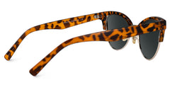 Charlene Tortoise Browline Cat Eye Sunglasses for Women