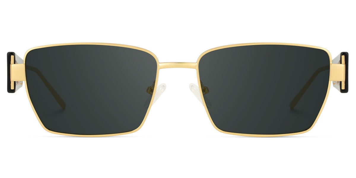 Aluna Rectangle Gold Polarized Sunglasses
