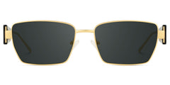 Aluna Rectangle Gold Polarized Sunglasses