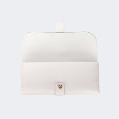 Acc-05 White Man-made Leather Box, Glasses Pocket