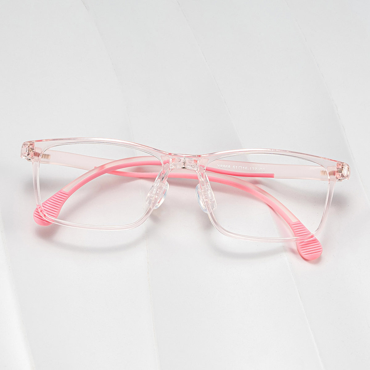Sunny Rectangle Pink Frame Eyeglasses for Tween
