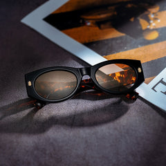 Reina black Frame Polarized Sunglasses with geometric Style Online | ZEELOOL