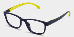 Robin Rectangle Black Yellow Frame Eyeglasses for Pre-tweens