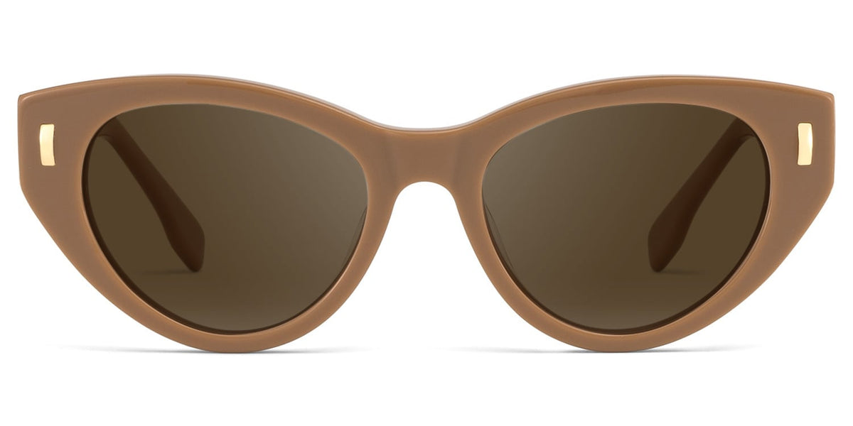 Azura Brown Cat Eye Polarized Sunglasses Online | Zeelool