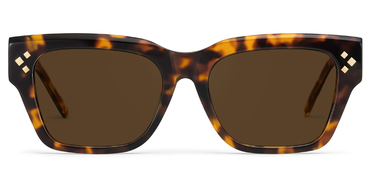 Marlowe Tortoise Rectangle Polarized Sunglasses Online | Zeelool