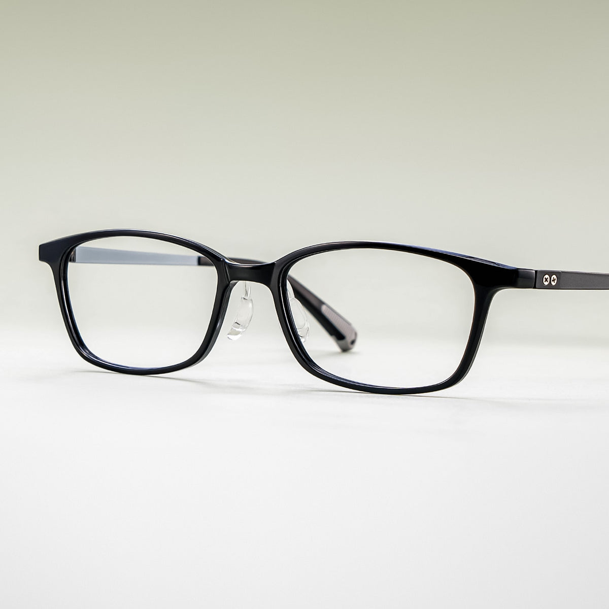Finne Rectangle Black Frame Eyeglasses for Teens