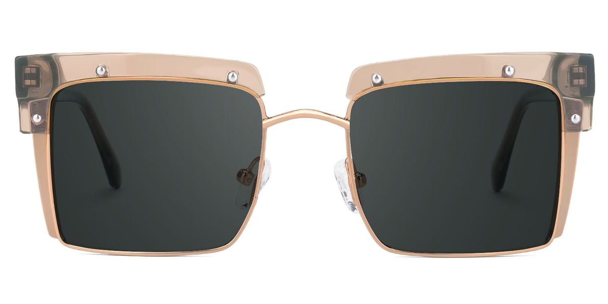 Designer Kiana Champagne Frame Sunglasses | Zeelool