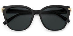 Catalina Black Square Polarized Sunglasses Online | Zeelool