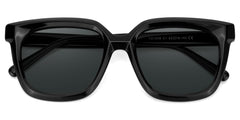 Lark Square Black Polarized Sunglasses