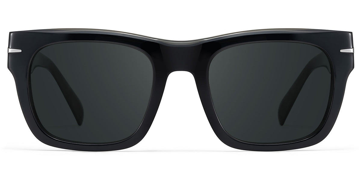 Renzo Rectangle Polarized Sunglasses in Acetate Material
