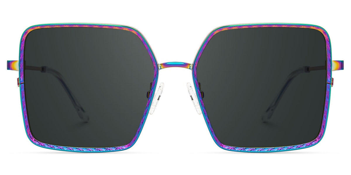 Square Toure Iridescent Frames Designer Sunglasses