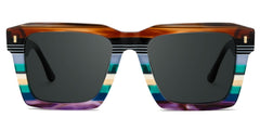 Kenish Designer Sunglasses in Square Multicolor Frame