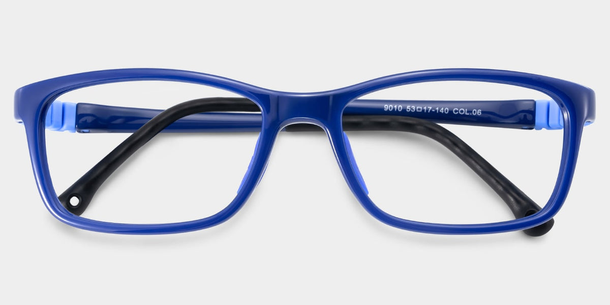 Brook Rectangle Blue Frame Eyeglasses for Pre-tweens